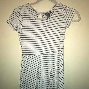 Black and white striped t shirt dress
